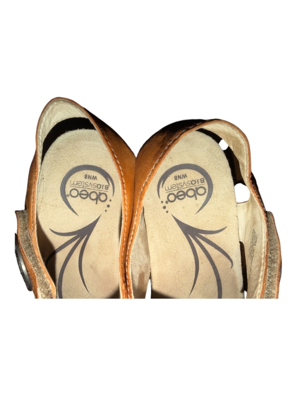 Abeo Una Brown Leather Wedge Heels 8 N Sandals - Picture 8 of 9